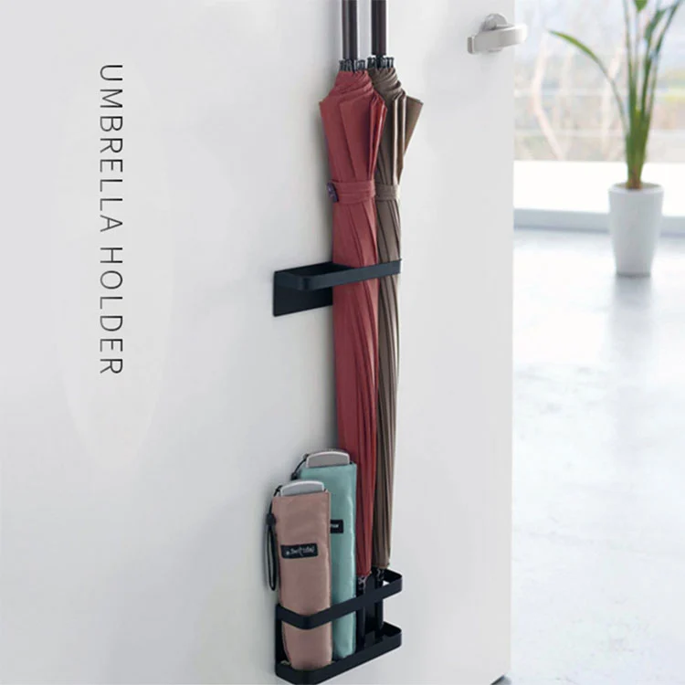 Esquina lateral de la puerta, soportes impermeables para paraguas